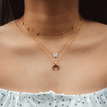 Load image into Gallery viewer, Alex 18k gold plated circle drop choker necklace