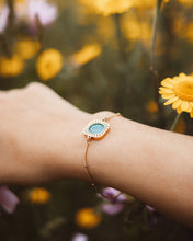 Load image into Gallery viewer, Mila 18k gold plated blue agate bracelet