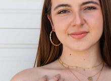 Load image into Gallery viewer, Sienna 14k gold plated circle pendant necklace