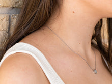 Load image into Gallery viewer, Stella 14k gold plated and silver plated zirconia necklace