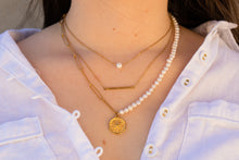 Load image into Gallery viewer, Alyssa 18k gold plated pearl & chain pendant necklace
