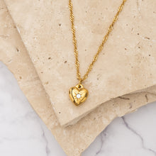 Load image into Gallery viewer, Aurelia 18k gold and silver plated heart pendant necklace