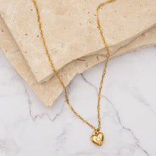 Load image into Gallery viewer, Aurelia 18k gold and silver plated heart pendant necklace