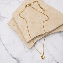Load image into Gallery viewer, Aurelia 18k gold and silver plated heart pendant necklace