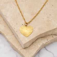 Load image into Gallery viewer, Elsa 18k gold plated heart pendant necklace