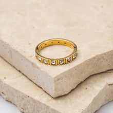 Load image into Gallery viewer, Emilia 18k gold plated cubic zirconia ring