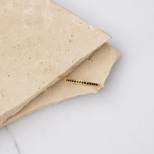 Load image into Gallery viewer, Evie 18k gold plated black zirconia crystal ring