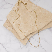 Load image into Gallery viewer, Livi 14k gold plated single pearl necklace