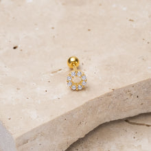 Load image into Gallery viewer, Mari 14k gold plated vermeil cubic zirconia earring - single stud