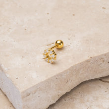 Load image into Gallery viewer, Mari 14k gold plated vermeil cubic zirconia earring - single stud