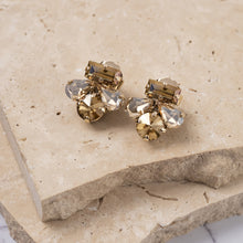 Load image into Gallery viewer, Melissa 18k gold plated gold vermeil crystal earrings