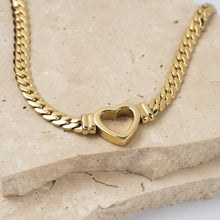 Load image into Gallery viewer, Patricia 18k gold plated heart necklace