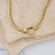 Load image into Gallery viewer, Patricia 18k gold plated heart necklace