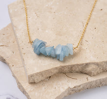 Load image into Gallery viewer, Ella 14k gold plated natural stone necklace