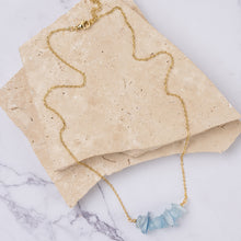 Load image into Gallery viewer, Ella 14k gold plated natural stone necklace