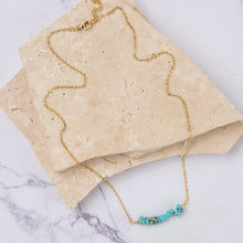 Load image into Gallery viewer, Ella 14k gold plated natural stone necklace