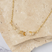 Load image into Gallery viewer, Ella 14k gold plated natural stone necklace