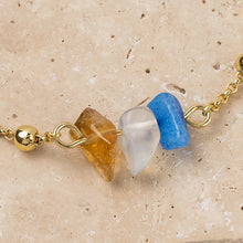 Load image into Gallery viewer, Ava 14k gold plated natural stone bracelet
