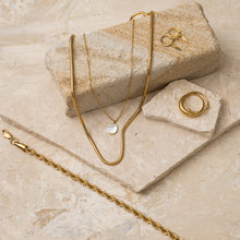 Load image into Gallery viewer, Carolina 18k gold plated snake chain necklace