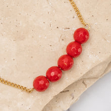 Load image into Gallery viewer, Birthstone 14k gold plated bracelet