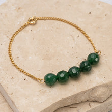 Load image into Gallery viewer, Birthstone 14k gold plated bracelet