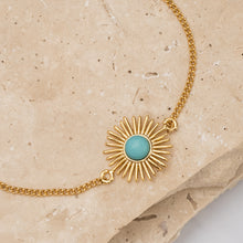 Load image into Gallery viewer, Lisa 14k gold plated turquoise bracelet