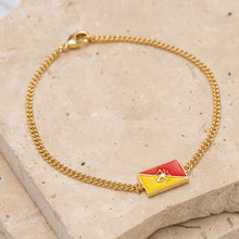 Load image into Gallery viewer, Flag 14k gold plated Bracelet -Sicilian