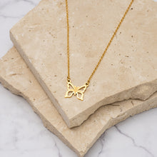 Load image into Gallery viewer, Phoenix 18k gold plated butterfly necklace