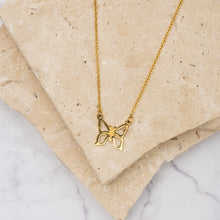 Load image into Gallery viewer, Phoenix 18k gold plated butterfly necklace