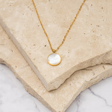Load image into Gallery viewer, Corina 18k gold plated shell pendant necklace