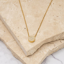Load image into Gallery viewer, Stella 14k gold plated and silver plated zirconia necklace