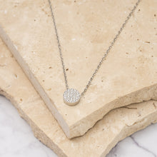 Load image into Gallery viewer, Stella 14k gold plated and silver plated zirconia necklace