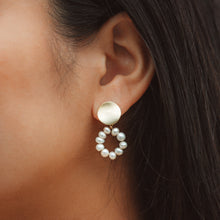 Load image into Gallery viewer, Parys 14k gold plated vermeil pearl earrings
