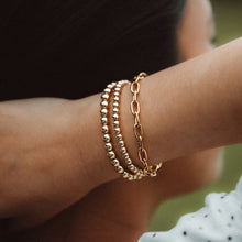 Load image into Gallery viewer, Margarita 14k gold plated beaded stack bracelets
