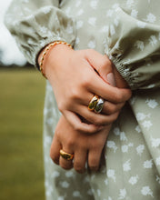 Load image into Gallery viewer, Valencia 18k gold plated gold dome ring
