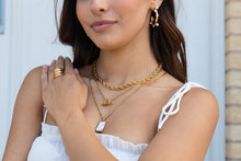 Load image into Gallery viewer, Ayla 18k gold plated glass pearl earrings

