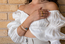 Load image into Gallery viewer, Emilia 18k gold plated cubic zirconia ring
