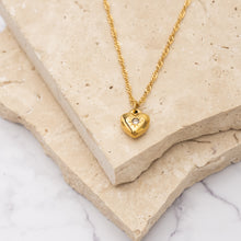 Load image into Gallery viewer, Aurelia 18k gold and silver plated heart pendant necklace
