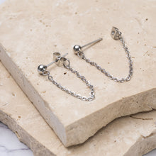 Load image into Gallery viewer, Avie 18k gold plated drop chain earrings
