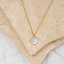 Load image into Gallery viewer, Corina 18k gold plated shell pendant necklace
