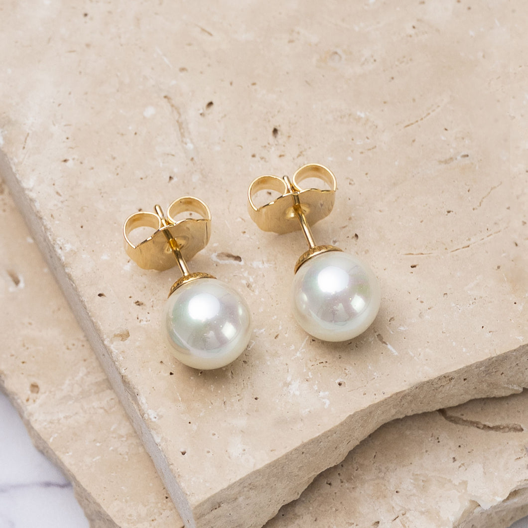 Daniela 18k gold plated vermeil & pearl earrings