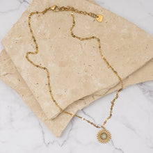 Load image into Gallery viewer, Edelvais 18k gold plated adventurine necklace
