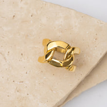 Load image into Gallery viewer, Imani 18k gold plated Cuban chain ring

