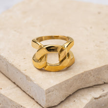 Load image into Gallery viewer, Imani 18k gold plated Cuban chain ring
