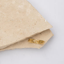 Load image into Gallery viewer, Jasmine 18k gold plated cubic zirconia stacking rings
