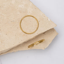 Load image into Gallery viewer, Jasmine 18k gold plated cubic zirconia stacking rings
