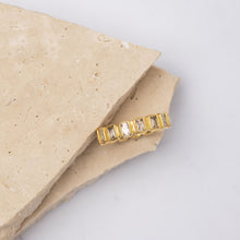 Load image into Gallery viewer, Honey 18k gold plated cubic zirconia ring
