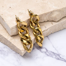 Load image into Gallery viewer, Lala 18k gold plated drop chain earrings
