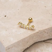 Load image into Gallery viewer, Luna 14k gold plated earring - single stud
