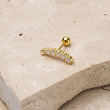 Load image into Gallery viewer, Luna 14k gold plated earring - single stud
